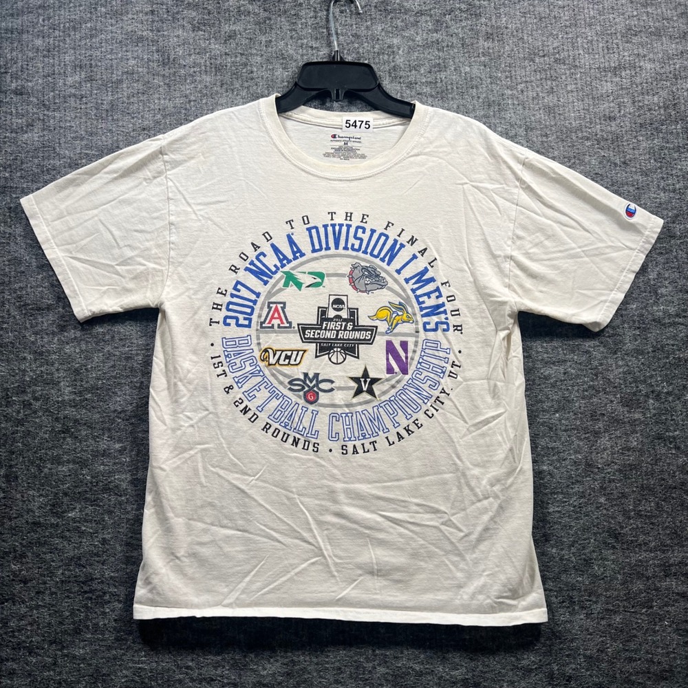 Champion 2017 NCAA Division I Mens Basketball Championship T-Shirt White Size M
